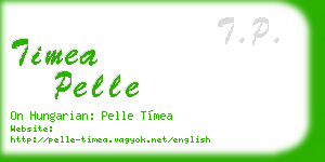 timea pelle business card